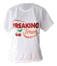 Camiseta blanca con estampado sublimado a color