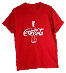Camiseta roja con diseño aplicado en vinil textil