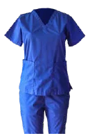 Pijama médica azul de dos piezas